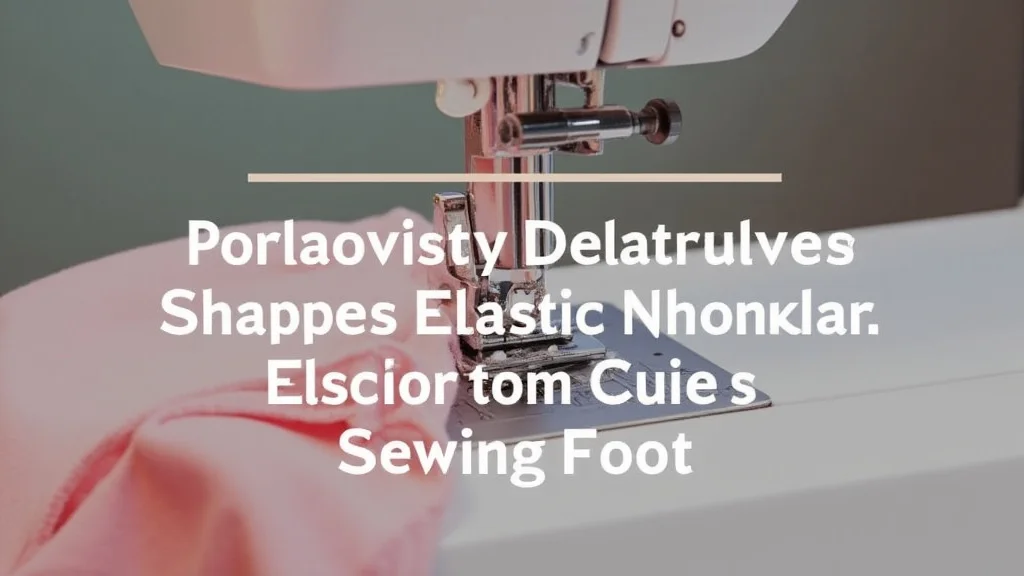 Mastering Elastic Sewing: Tips for Using a Sewing Foot