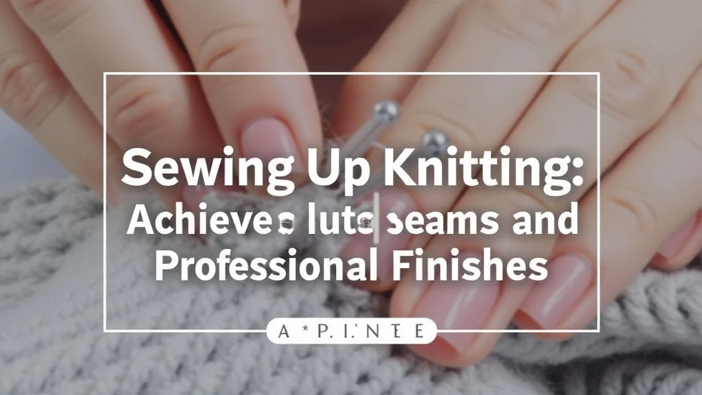 Sewing Up Knitting: Achieve Flat Seams and Professional Finishes
